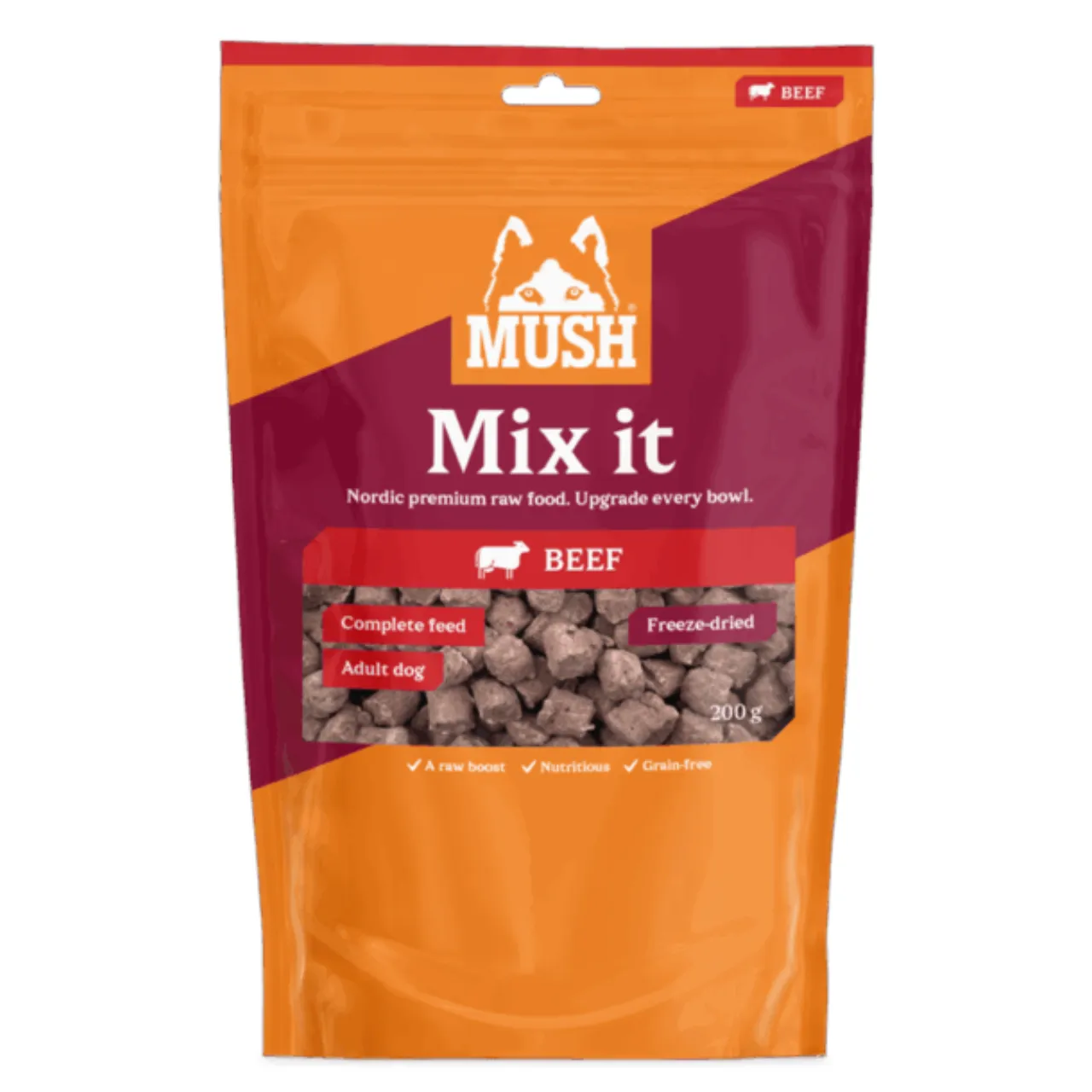 MUSH Mix it frysetørret okse supplement til hund 200 g